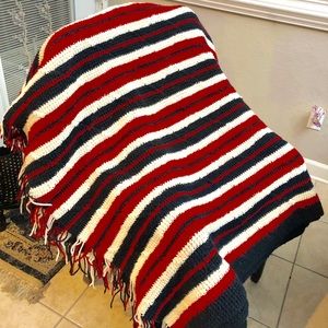 VINTAGE 96”x94” AFGHAN BLANKET